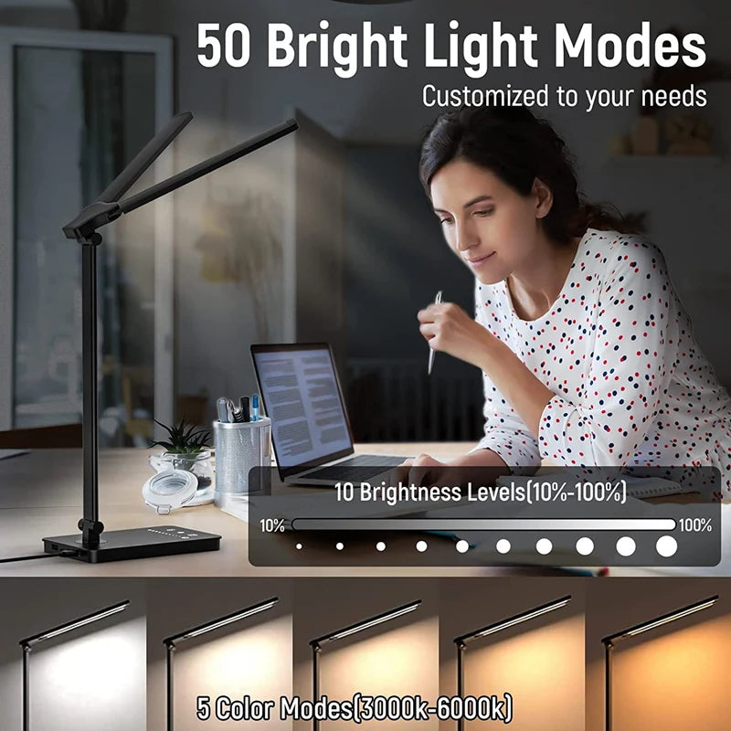 Lumovexi™ Dual Arm LED Desk Lamp